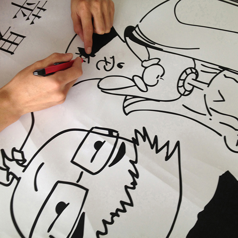 廣告刻字貼 噴畫刻字